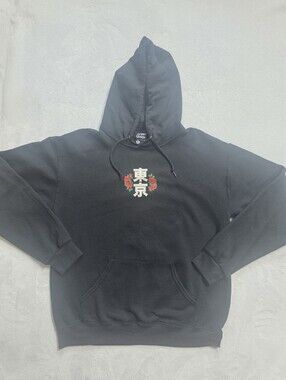 Artist Union Tokyo Tiger Rose Hoodie Japanese Graphic Black Y2K M